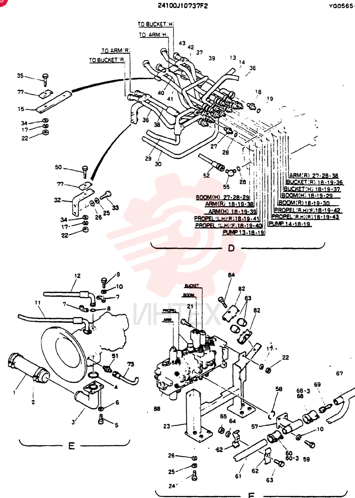 HYDR LINES, UPP 24100J10737F2