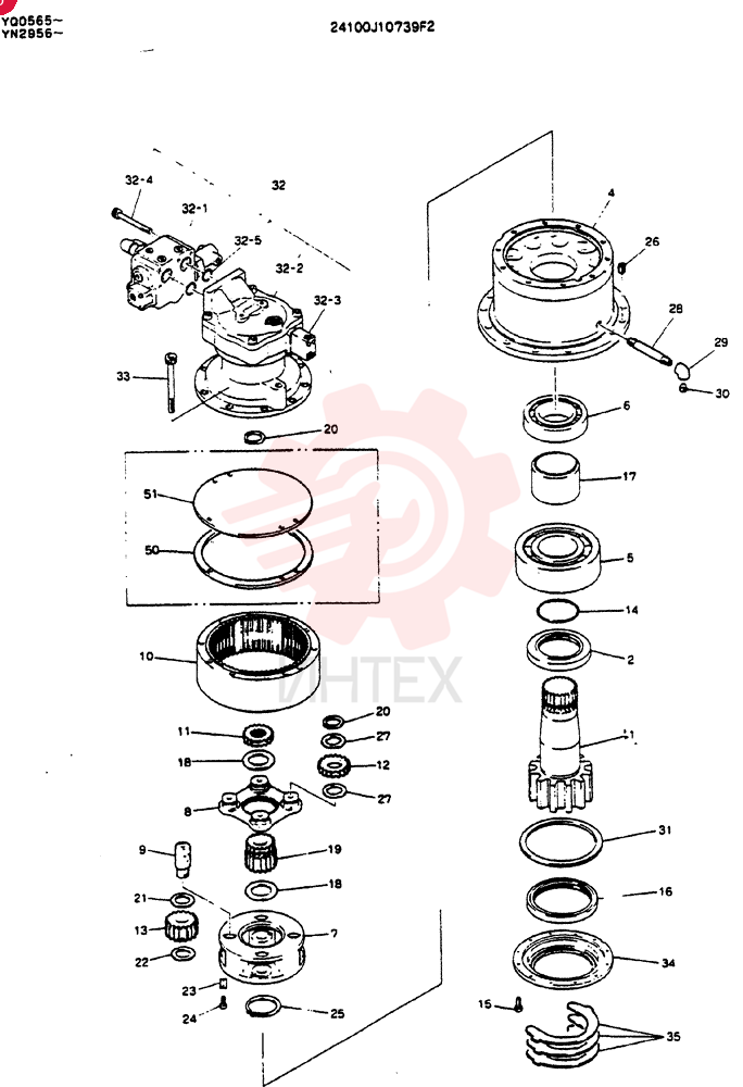 HYDRAULIC MOTOR 24100J10739F2