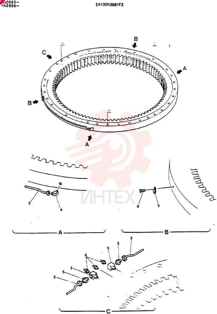 Схема (MD200BLC) - EXCAVATOR ASN YQ0565 (1/80-12/06) 24100N3981F2