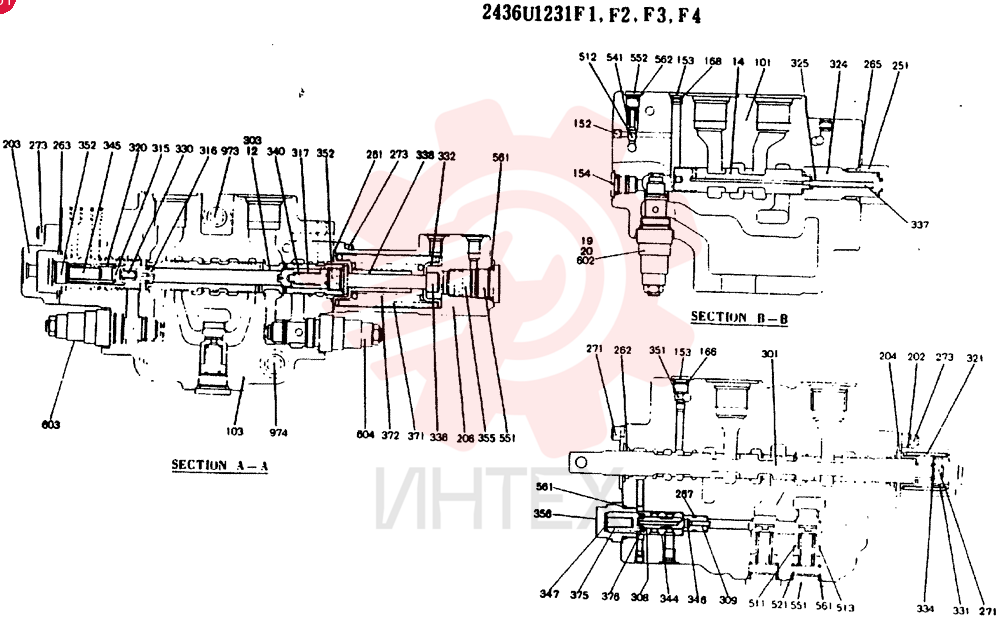 VALVE ASSY,CONTROL, CONSISTS OF THE FOLLOWING PARTS 2436U1231F1-F4 (3)