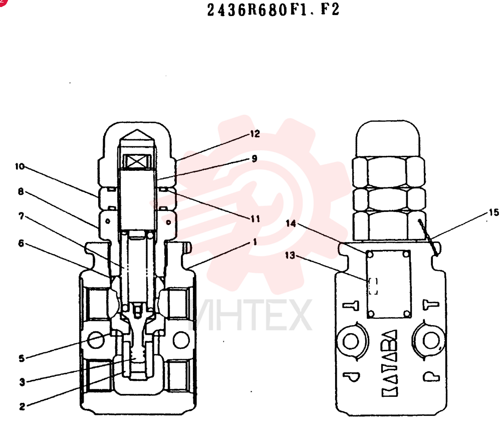 VALVE ASSY, RELIEF, COISISTS OF THE FOLLONING PARTS 2436R680F1.F2