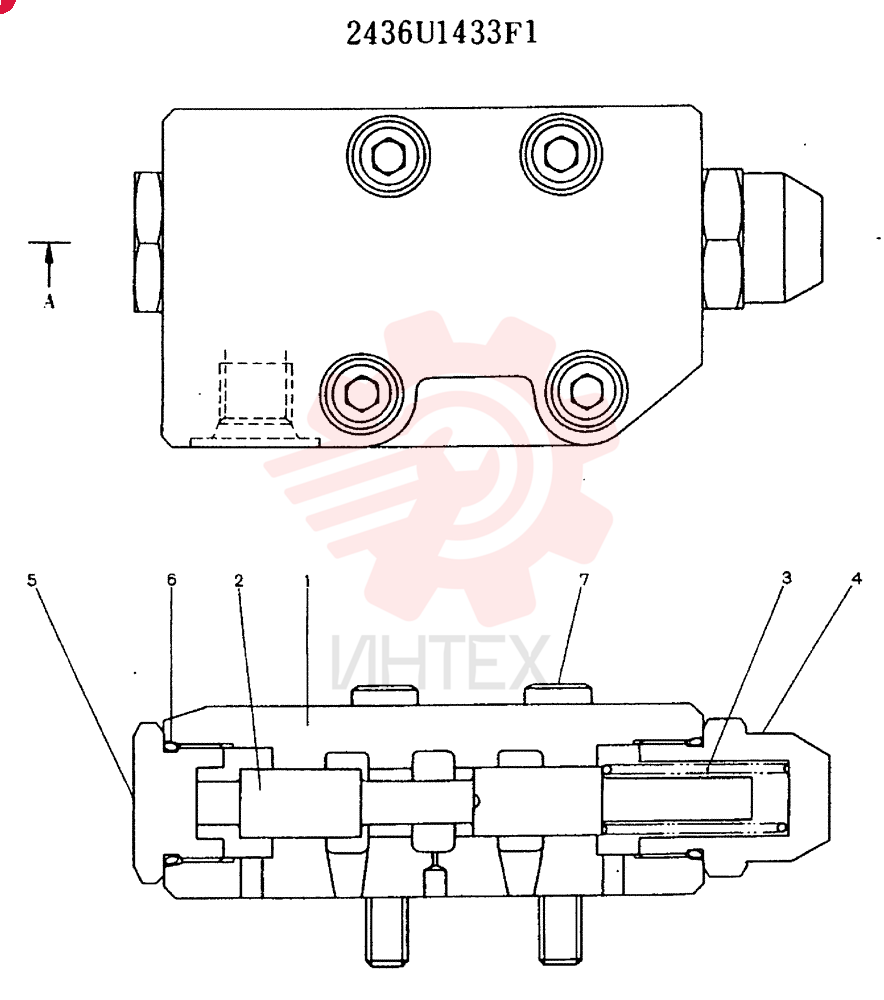 Схема (MD200BLC) - EXCAVATOR ASN YQU0001 (1/80-12/06) 2436U1433F1
