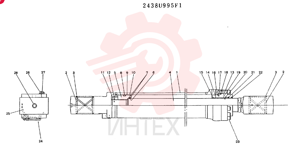 Схема (MD200BLC) - EXCAVATOR ASN YQU0001 (1/80-12/06) 2438U995F1
