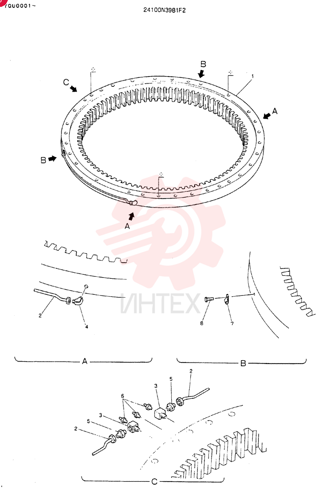 Схема (MD200BLC) - EXCAVATOR ASN YQU0001 (1/80-12/06) 24100N3981F2