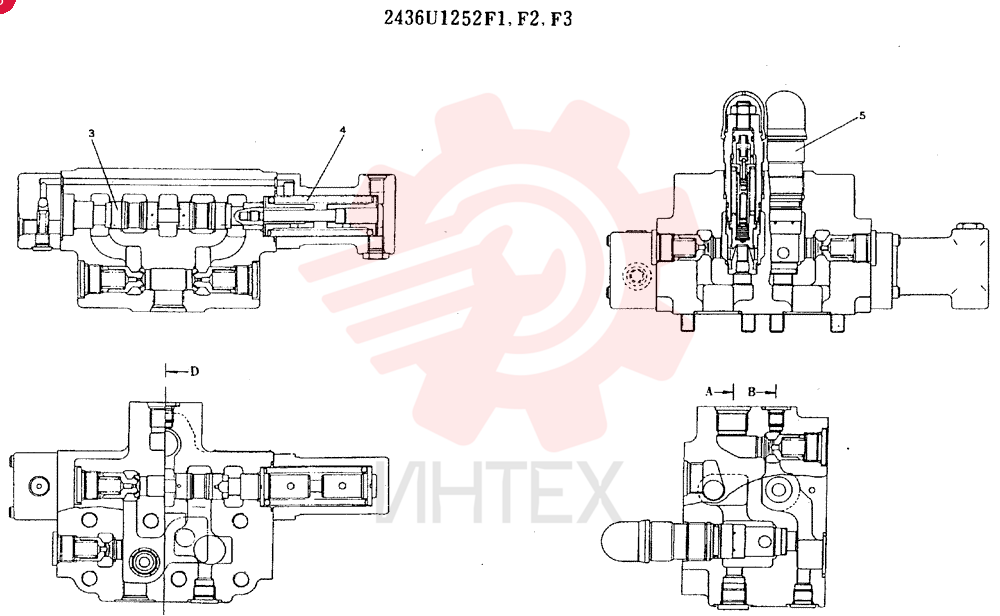 Схема (MD200BLC) - EXCAVATOR ASN YQU0001 (1/80-12/06) 2436U1252F1 (1)