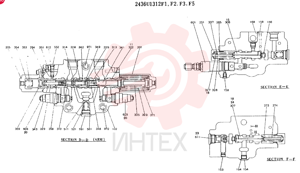 Схема (MD200BLC) - EXCAVATOR ASN YQU0001 (1/80-12/06) 2436U1312F1 (2)