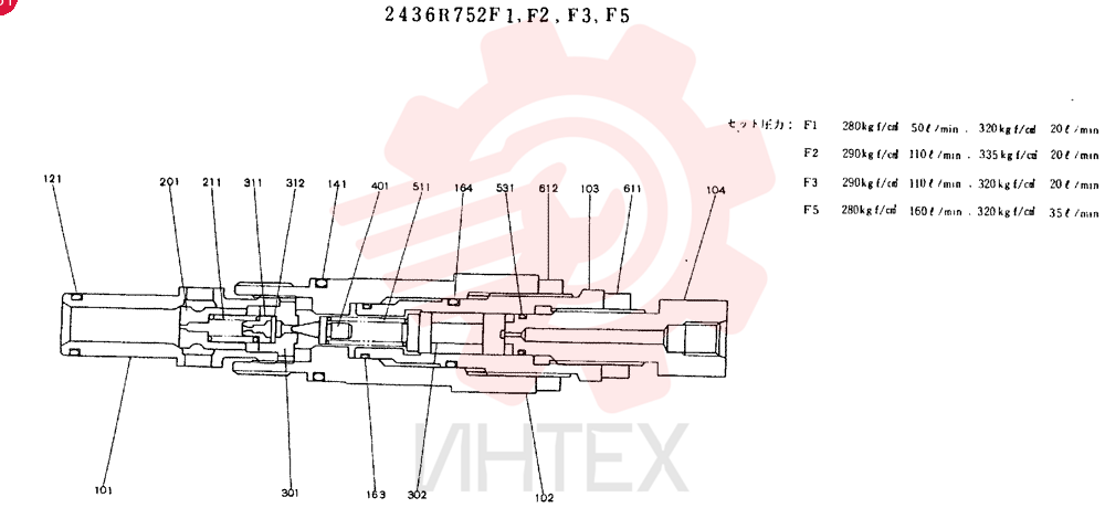 VALVE PRESSURE RELIE 2436R752F1