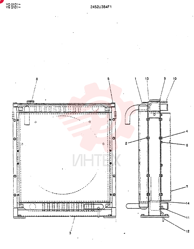 Схема (MD200BLC) - EXCAVATOR BTW YQ0101 - YQ0564 (1/80-12/06) 2452U384F1