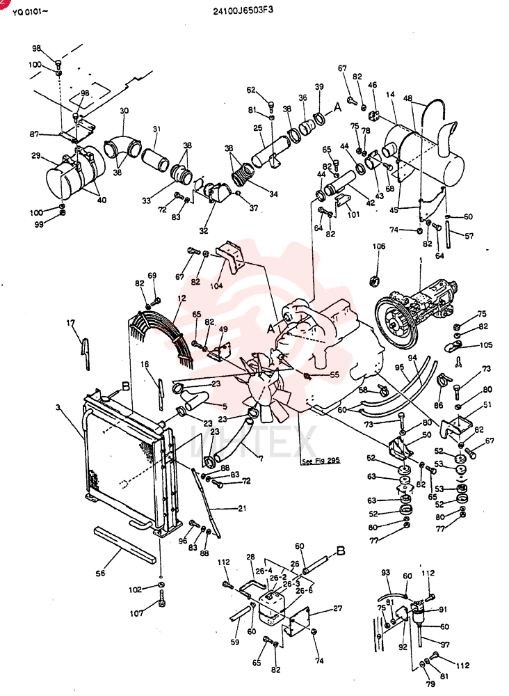 Схема (MD200BLC) - EXCAVATOR BTW YQ0101 - YQ0564 (1/80-12/06) 24100J6503F3