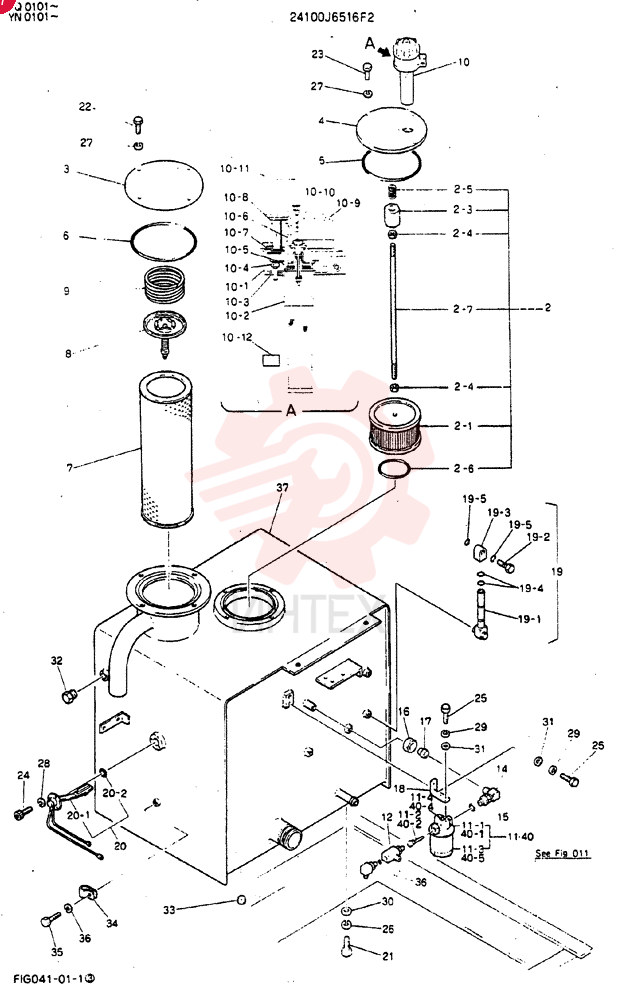 Схема (MD200BLC) - EXCAVATOR BTW YQ0101 - YQ0564 (1/80-12/06) 24100J6516F2
