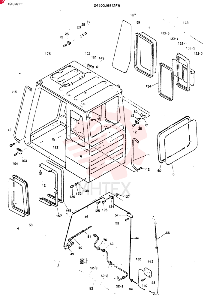 Схема (MD200BLC) - EXCAVATOR BTW YQ0101 - YQ0564 (1/80-12/06) 24100J6512F8 (1)