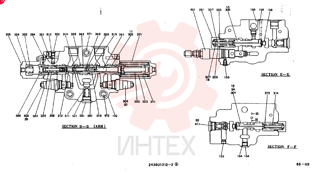 Схема (MD200BLC) - EXCAVATOR BTW YQ0101 - YQ0564 (1/80-12/06) 2436U1312F1 (2)