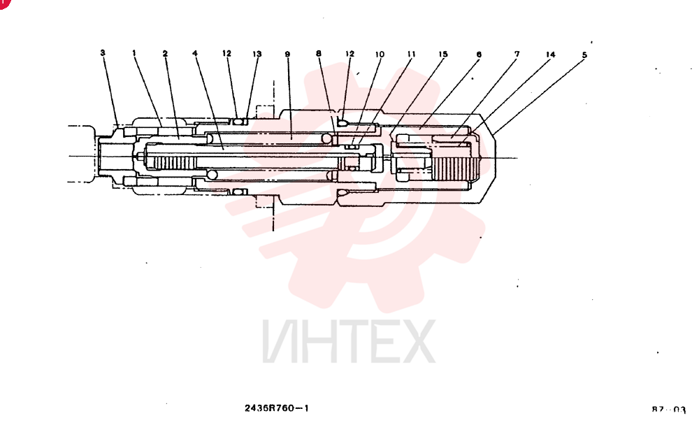 VALVE ASSY, RELIEF, CONSISTS OF THE FOLLOWING PARTS 2436B760F1