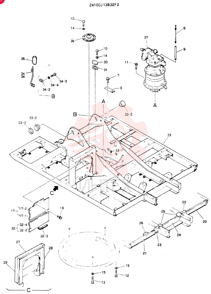 FRAME ASSY. UPP 24100J13832F2