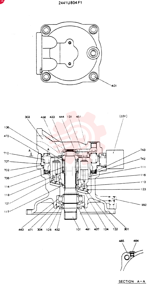 HYDRAULIC MOTOR 2441U804F1