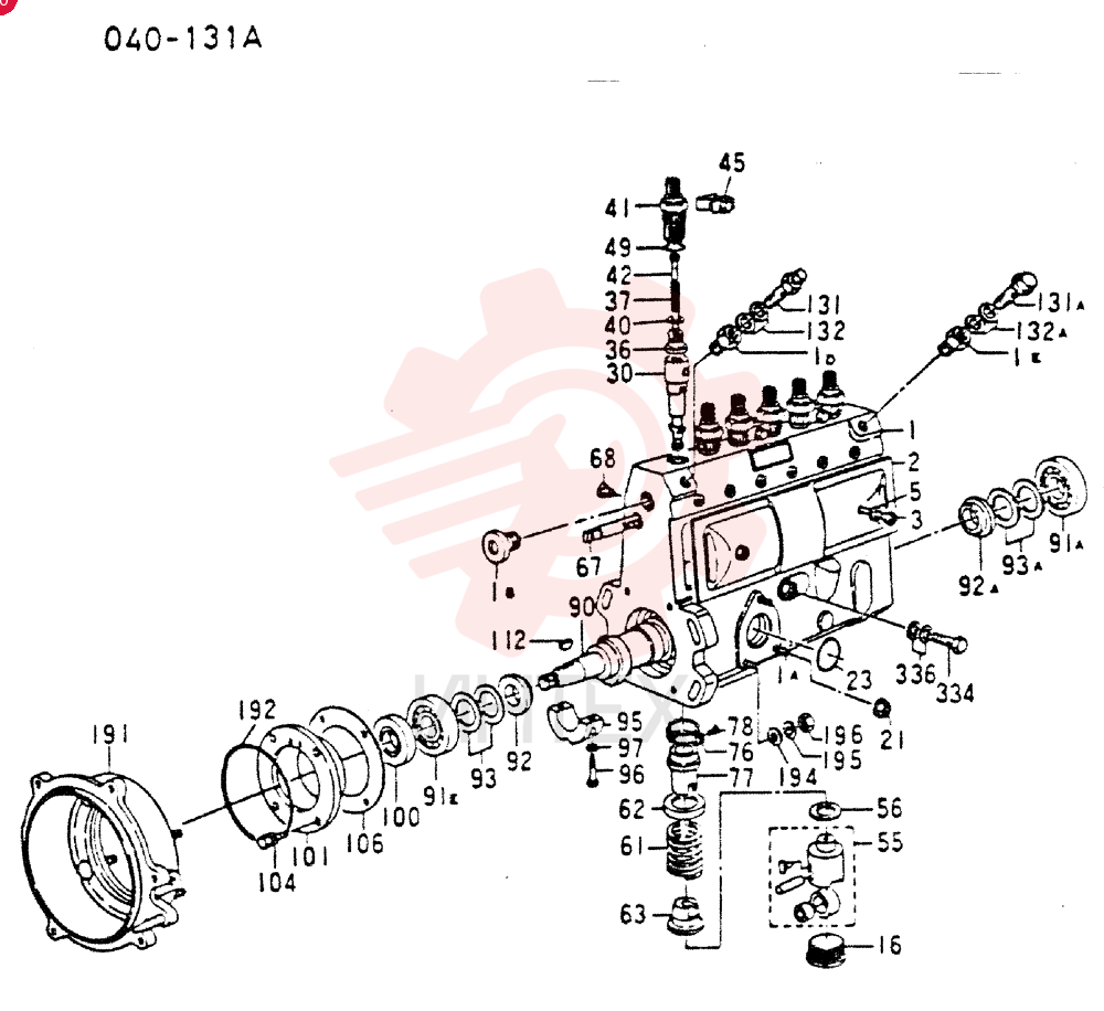 INJECTION PUMP ASSY A TYPE  ZXL  1010699360