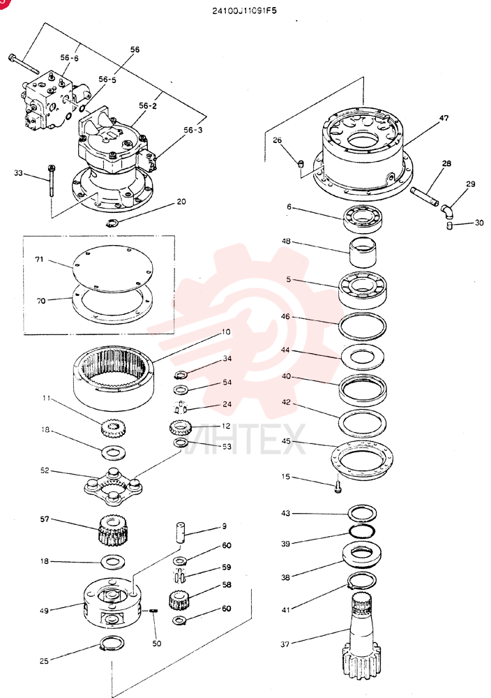 Схема (MD200C) - EXCAVATOR BTW YQU0701 - YQU2000 (1/80-12/06) 24100J11091F5