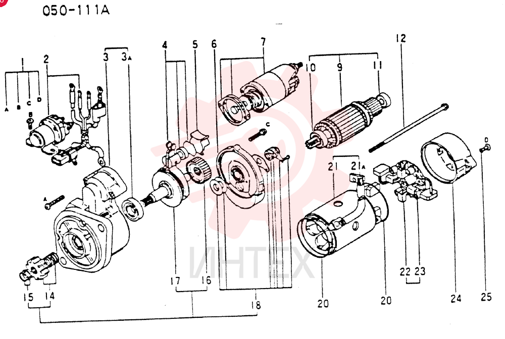 STARTER MOTOR,24V, 5kW VAME087590 (2)