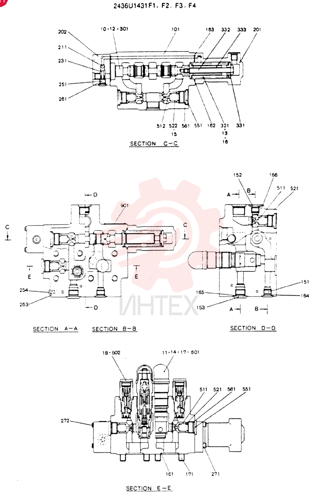 VALVE ASSY, CONTROL  CONSISTS OF THE FOLLOWING PARTS 2436U1431F1F4