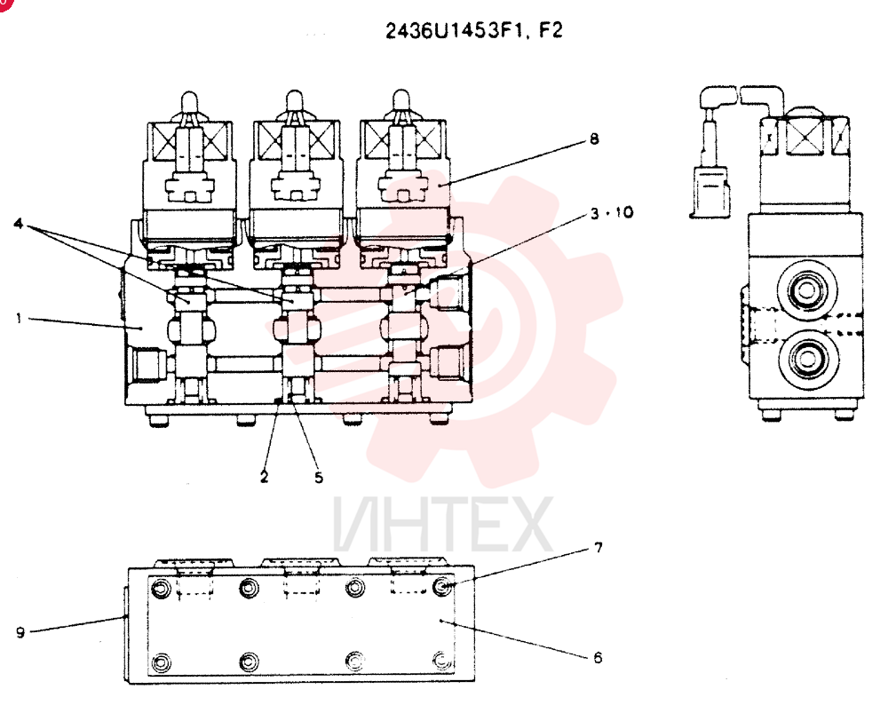 VALVE ASSY, SOLENOID  CONSISTS OF THE FOLLOWING PARTS 2436U1453F1,F2