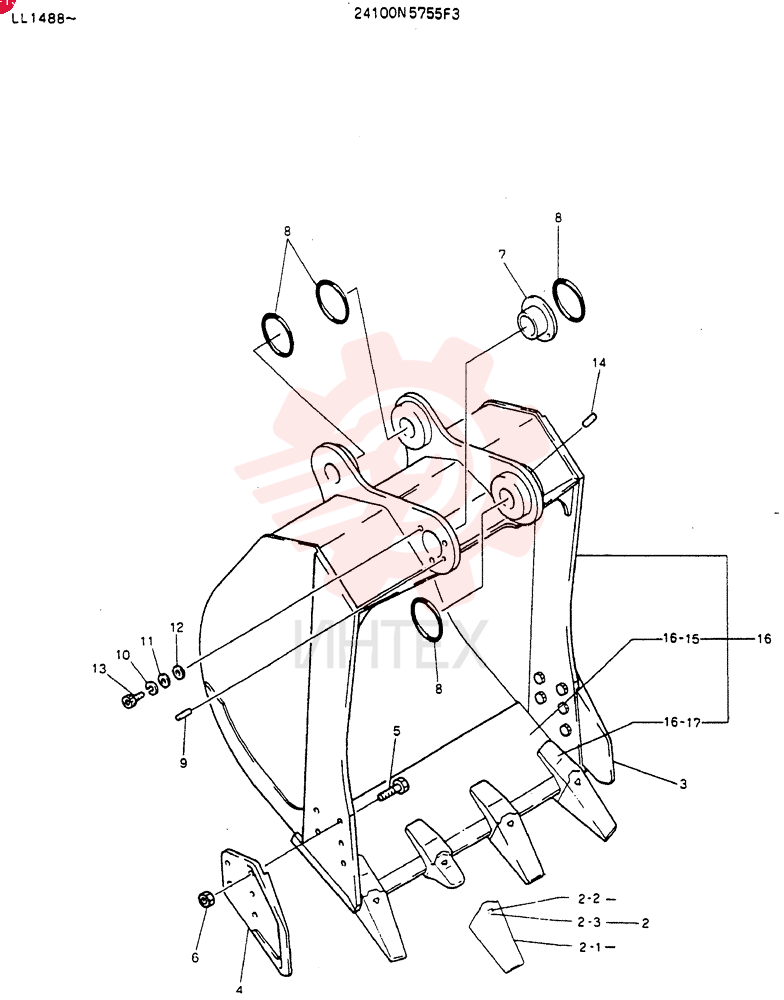 BUCKET ASSY, 0.9M3