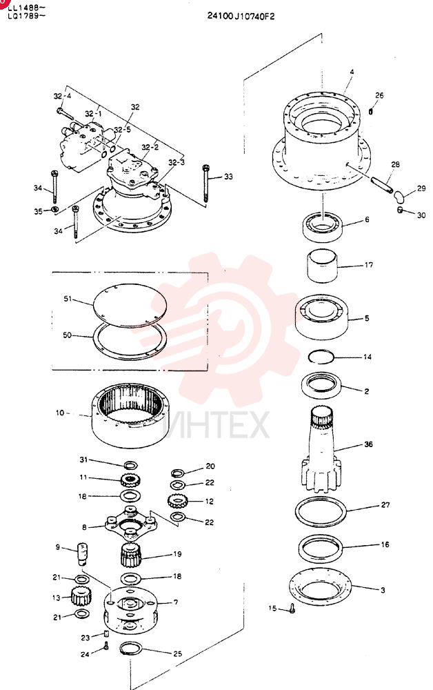 Схема (MD240BLC) - EXCAVATOR ASN LL1488 (1/80-12/06) 24100J10740F2