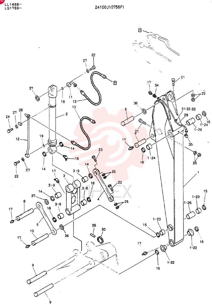 Схема (MD240BLC) - EXCAVATOR ASN LL1488 (1/80-12/06) 24100J10756F1