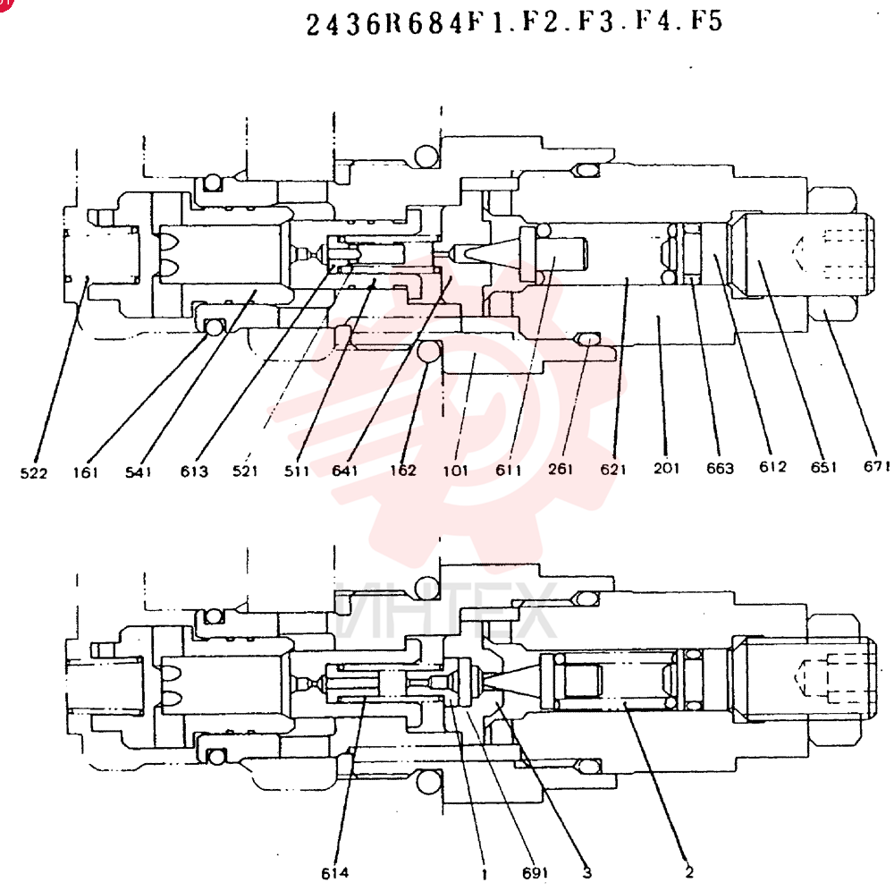 Схема (MD240BLC) - EXCAVATOR ASN LL1488 (1/80-12/06) 2436R684F1