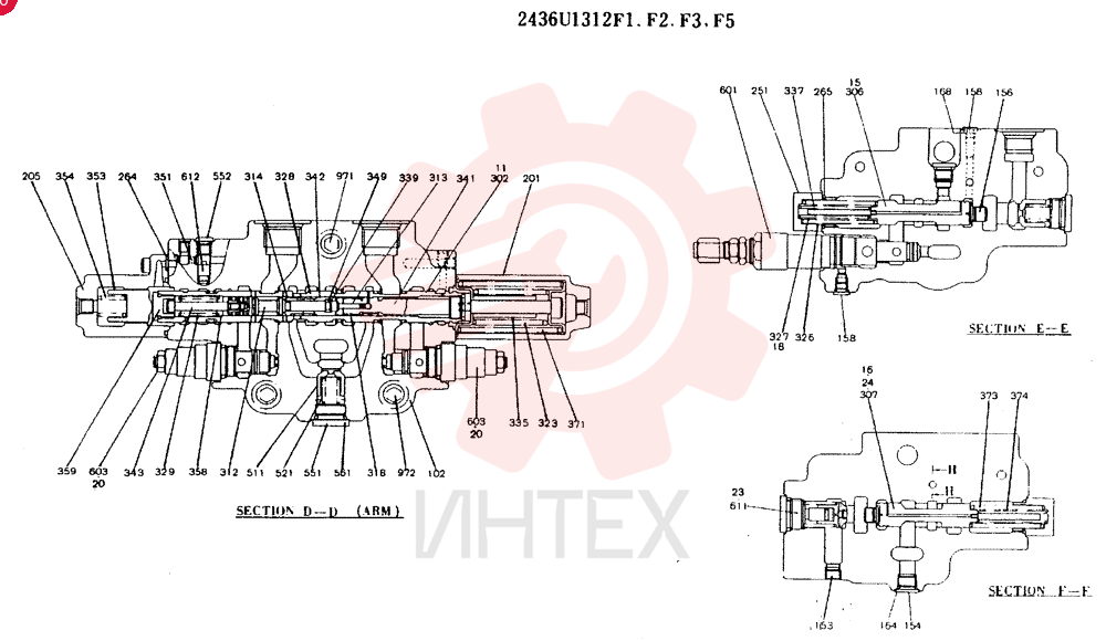 Схема (MD240BLC) - EXCAVATOR ASN LL1488 (1/80-12/06) 2436U1312F1