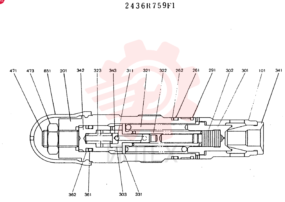 VALVE PRESSURE RELIE 2436R759F1