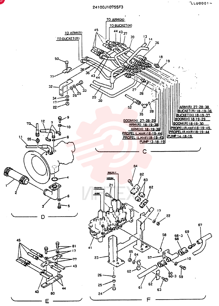 HYDR LINES,UPP 24100J10755F3