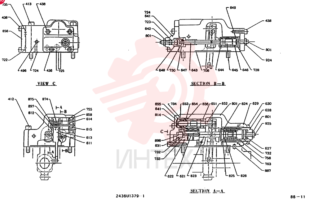 Схема (MD240BLC) - EXCAVATOR BTW LLU0001 - LLU0300 (1/80-12/06) 2436U1379F1
