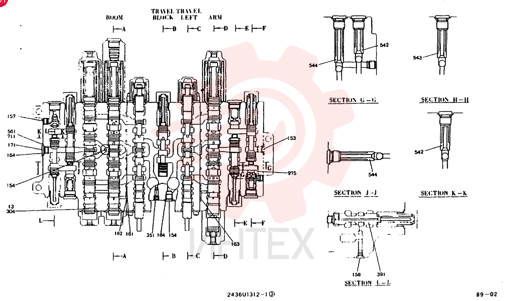 Схема (MD240BLC) - EXCAVATOR BTW LLU0001 - LLU0300 (1/80-12/06) 2436U1312F1 (1)