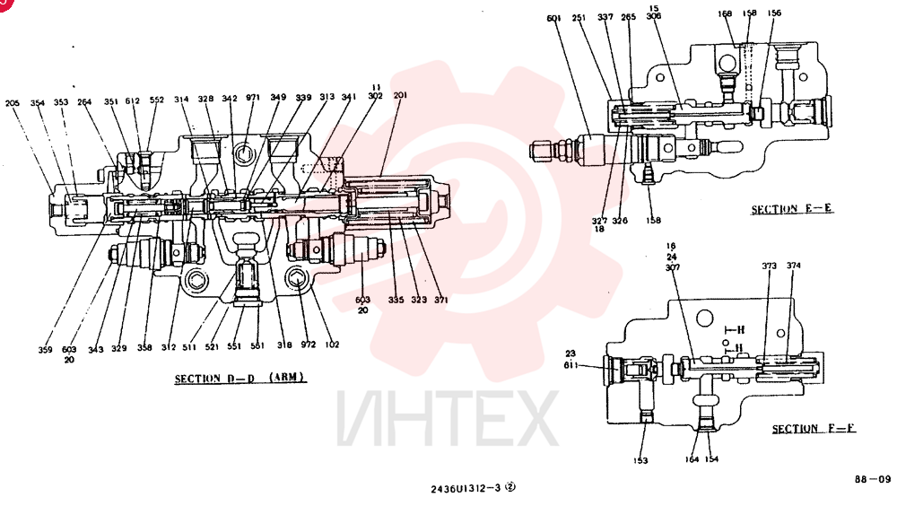 Схема (MD240BLC) - EXCAVATOR BTW LLU0001 - LLU0300 (1/80-12/06) 2436U1312F1 (2)
