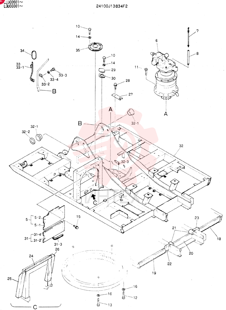 FRAME ASSY. UPP 24100J13834F2