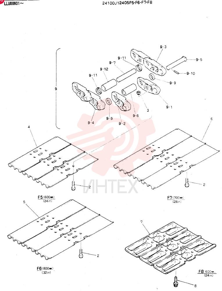 INSTAL, CRAWLER TRACK 24100J12405F5