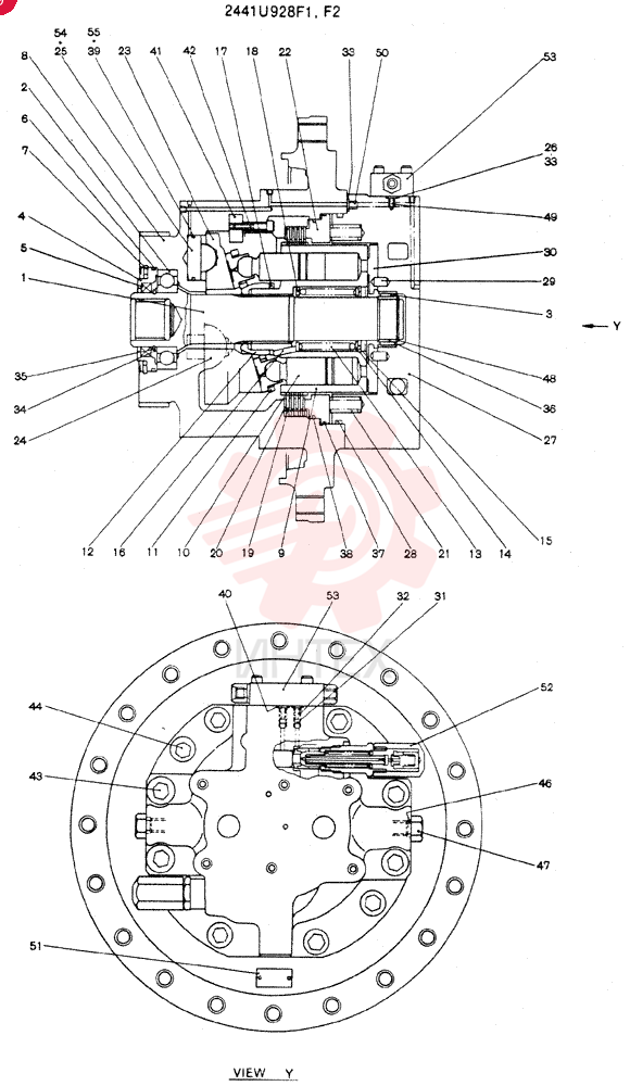 Схема (MD240C) - EXCAVATOR ASN LLU00601 (1/80-12/06) 2441U928F1