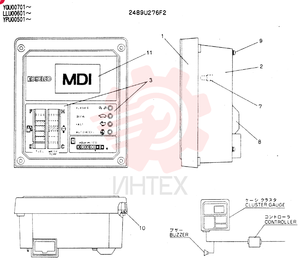 Схема (MD240C) - EXCAVATOR ASN LLU00601 (1/80-12/06) 2489U276F2
