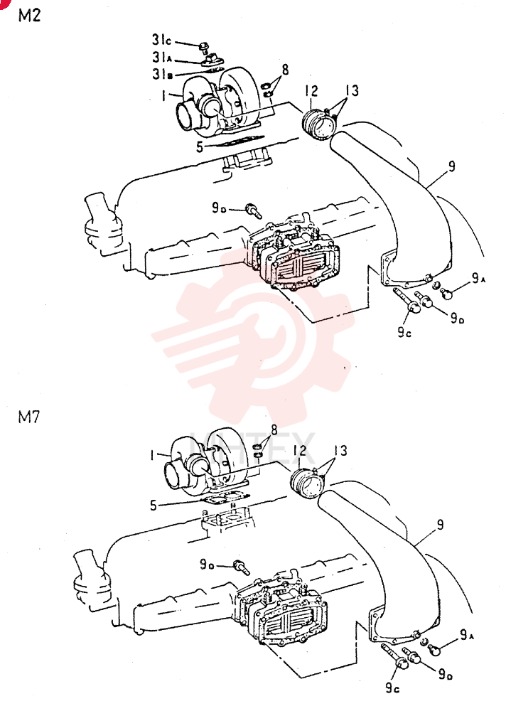 TURBOCHARGER VAME070486 (1)