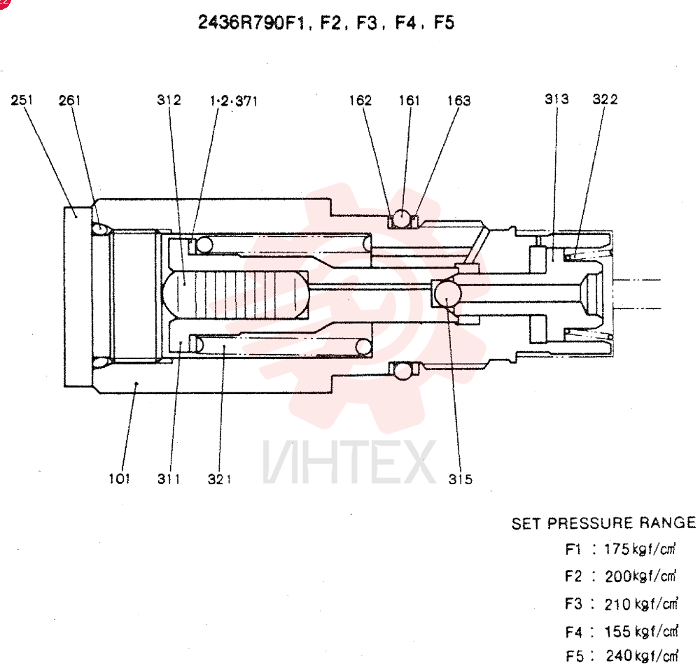 VALVE ASSY, CONSISTS OF THE FOLLOWING PARTS 2436R790F1