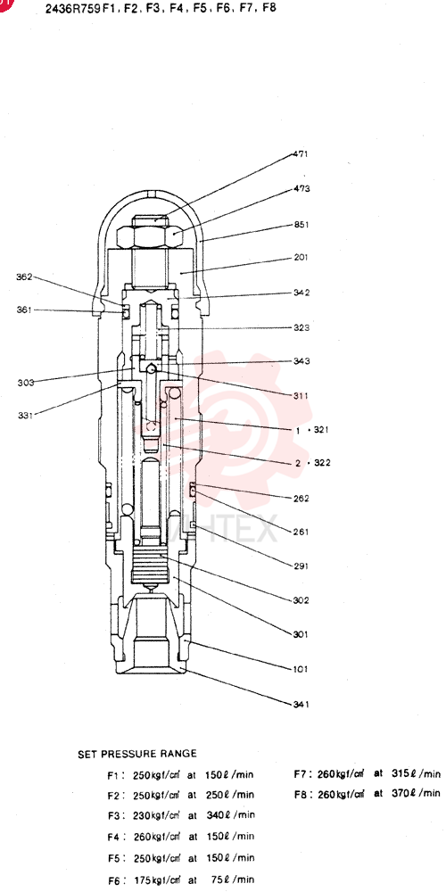 VALVE PRESSURE RELIE 2436R759F1