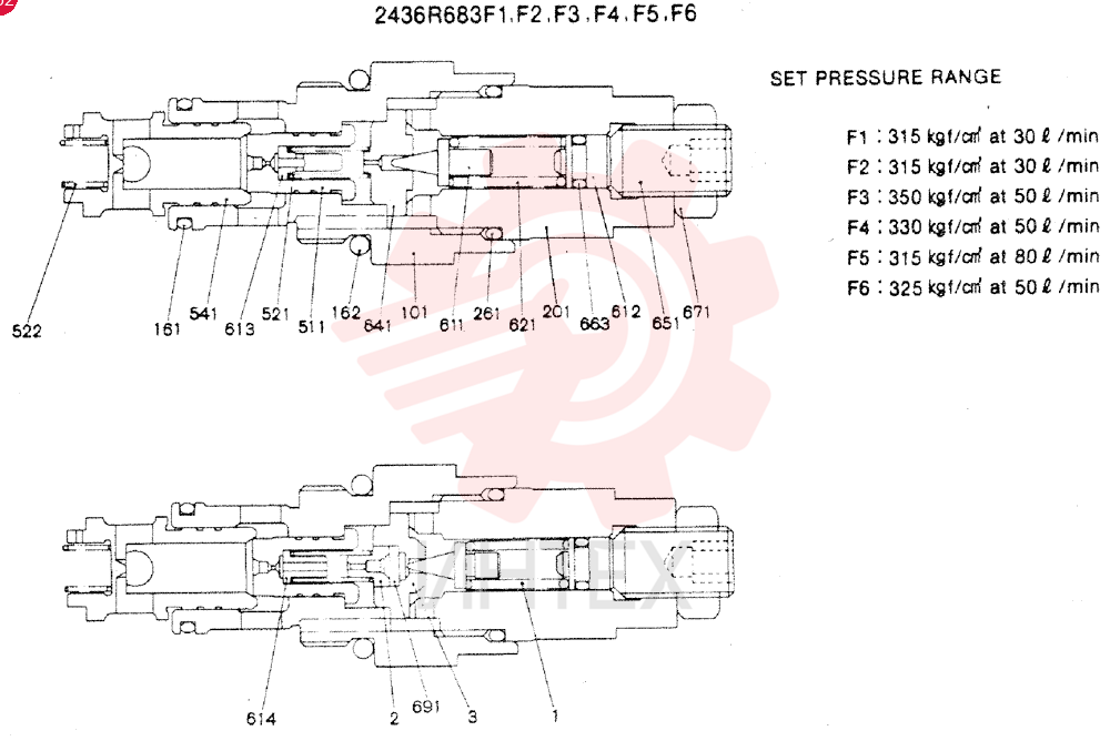 VALVE PRESSURE RELIE 2436R683F1