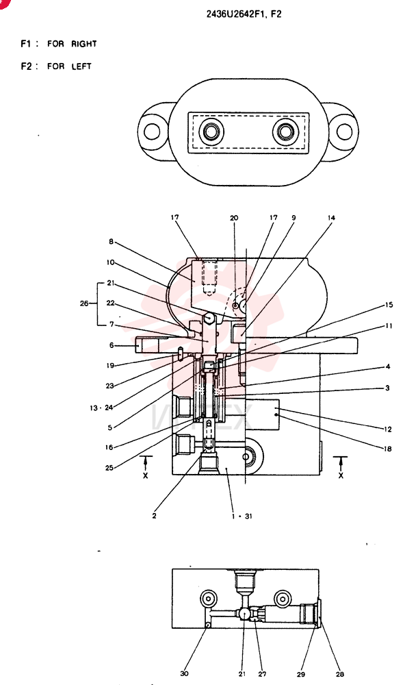 HYDRAULIC VALVE 2436U2642F1