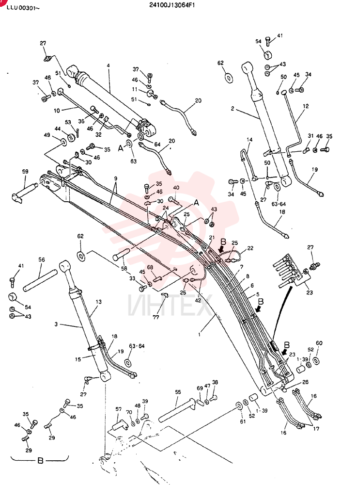 Схема (MD240C) - EXCAVATOR BTW LLU0301 - LLU0600 (1/80-12/06) 24100J13064F1
