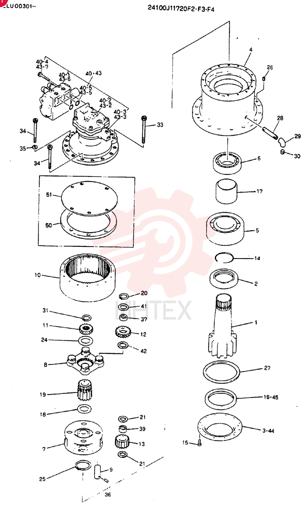 Схема (MD240C) - EXCAVATOR BTW LLU0301 - LLU0600 (1/80-12/06) 24100J11720F3