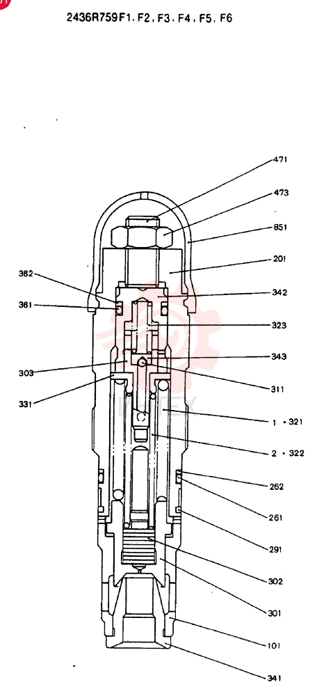 VALVE PRESSURE RELIE 2436R759F1