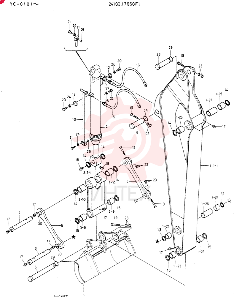 ARM ASSY 24100J7660F1