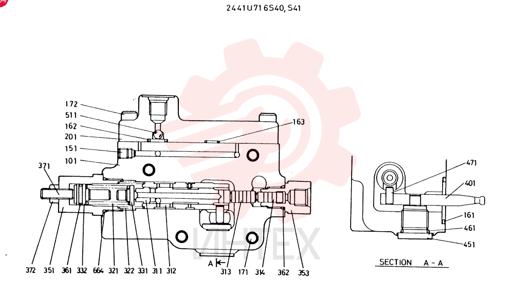 BLOCK ASSY, CONSISTS OF THE FOLLOWING PARTS 2441U716840