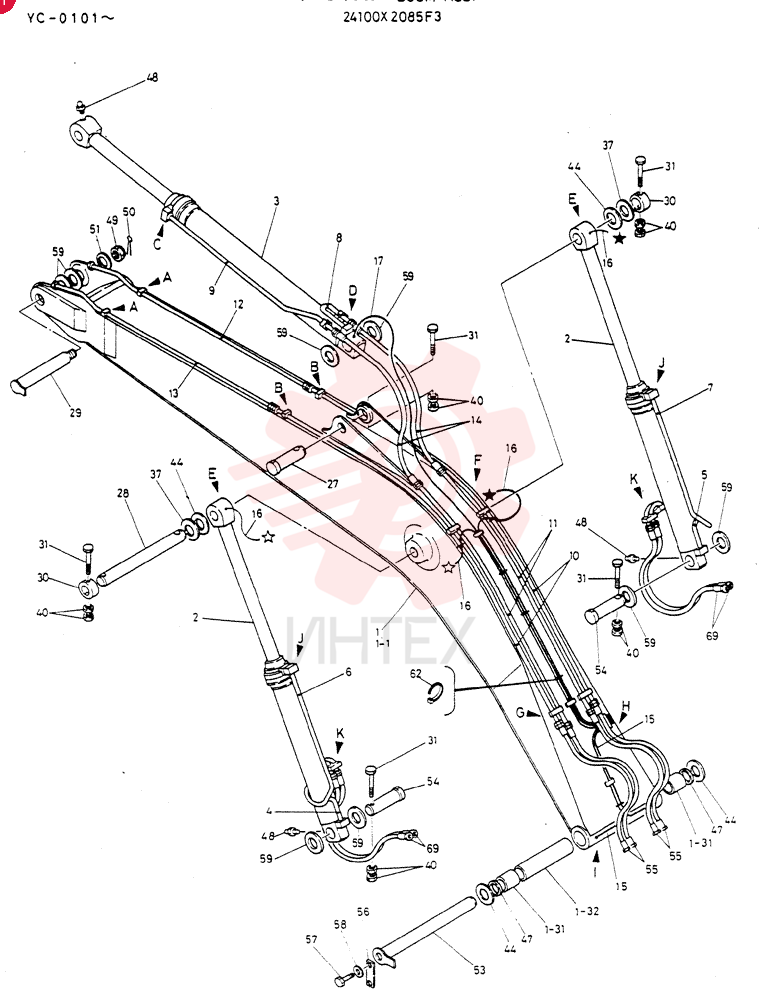 BOOM ASSY 24100X2085F3 (1)