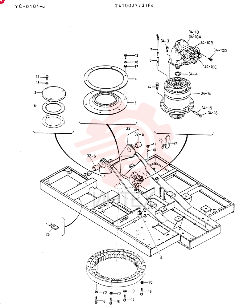 FRAME ASSY, UPP 24100J7731F4
